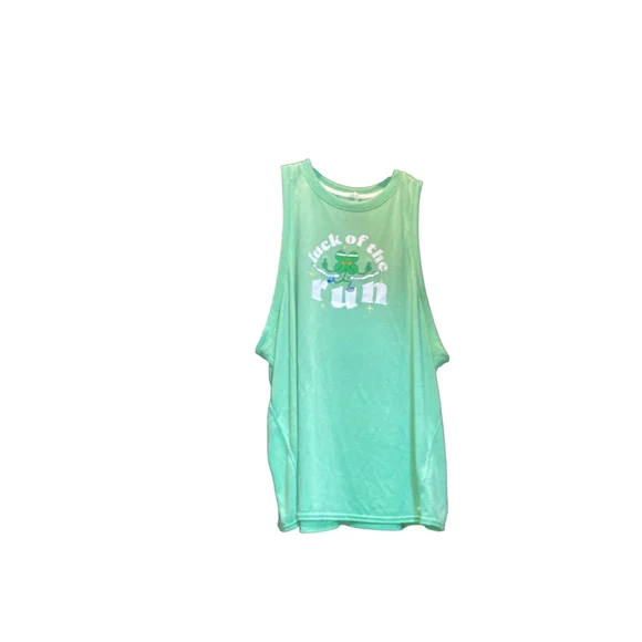 Womens Brooks distance graphic tank top Green Irish size XXL - Picture 3 of 4